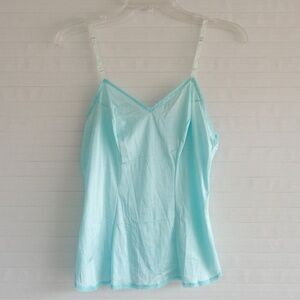Vanity Fair Light Blue Aquamarine Chemise Top